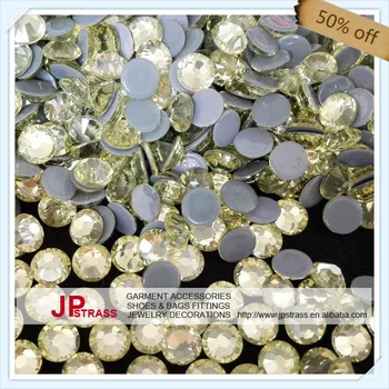 

free shipping strong adhesive super shiny 50% off SS6 2.1mm JONQUIL color with 1440 pcs each pack ; for WEDDING DRESSES