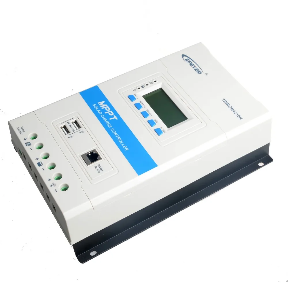 

Epever TRIRON Series Modular 40A MPPT Charge Controller 12V/24V 100V PV Input TRIRON4210N Solar Regulator Battery Panel Charger