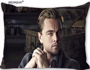 

New Custom Leonardo DiCaprio Pillowcase Zippered Rectangle Pillow Cover Cases Size 45X35cm,40x60cm,45X75cm,50X75cm(Two sides)