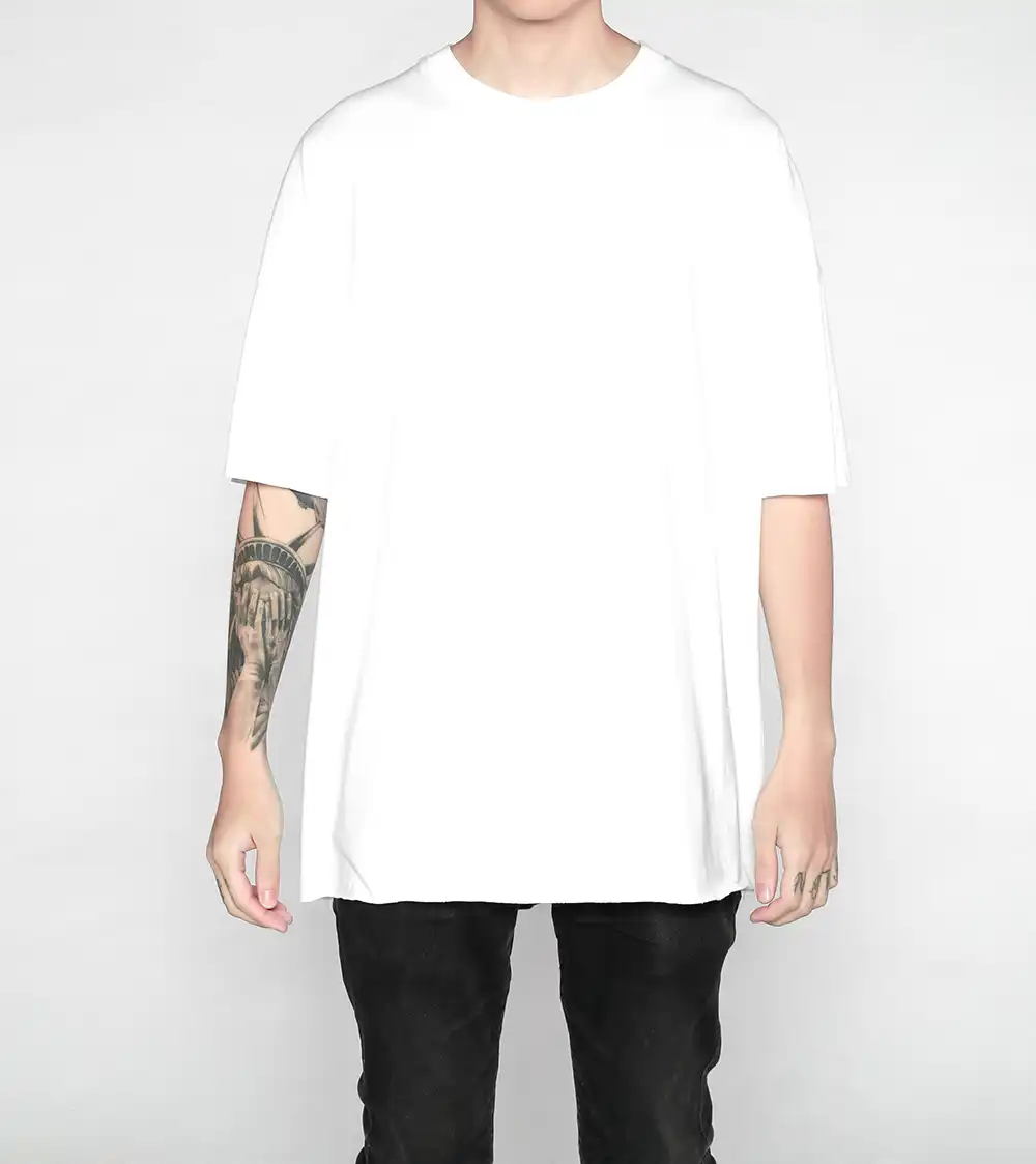 plain oversized white t shirt
