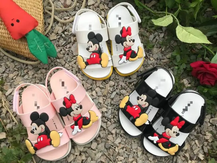 

2019 New Mini Melissa Jelly Sandals Mickey Minnie Children Shoes Candy Color Kids Sandals Beach Kids Shoes Melissa Princess Shoe