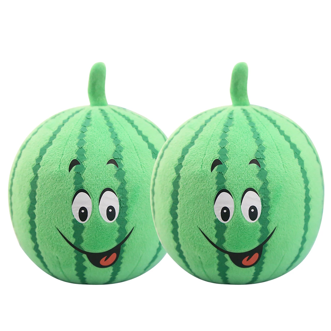 14x8cm/12*8cm Pet Chew Squeaker Squeaky Plush And Cotton Triangle/Ball Watermelon Sound Toys For