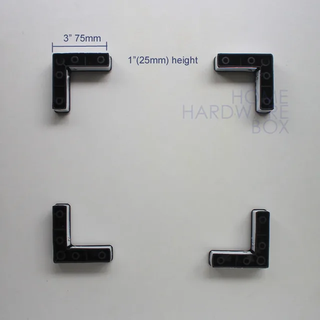 3 "(75mm) möbel bein schrank basis aluminium kunststoff ecke L fuß in 3