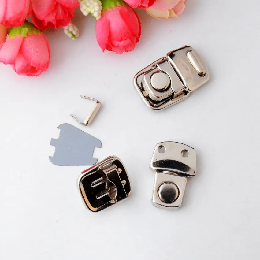 Free Shipping 5 Sets Metal DIY Craft Hook Box Latches Clasp Bag Box