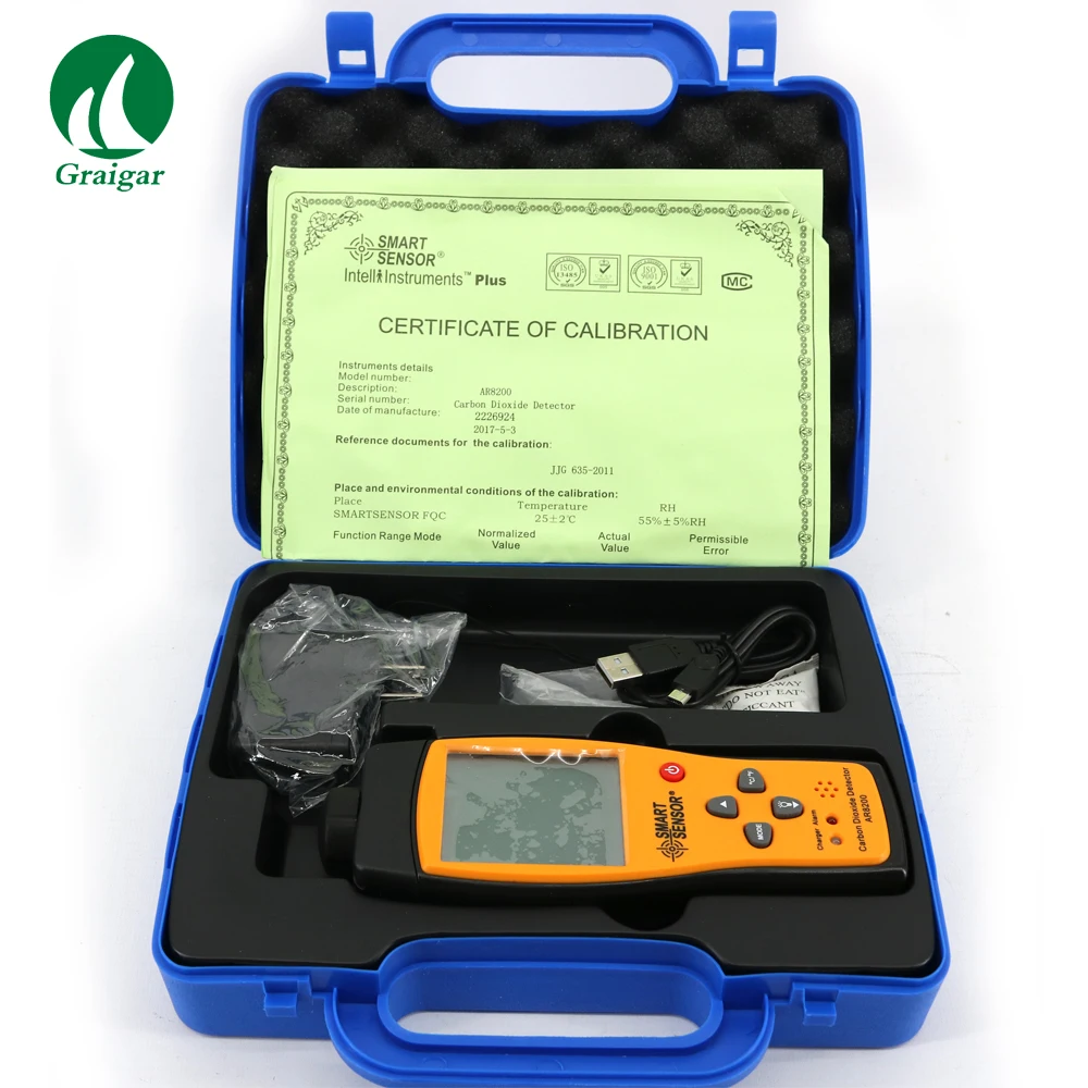 

Smart Sensor AR8200 Carbon Dioxide CO2 Gas Detector Tester with Alarm