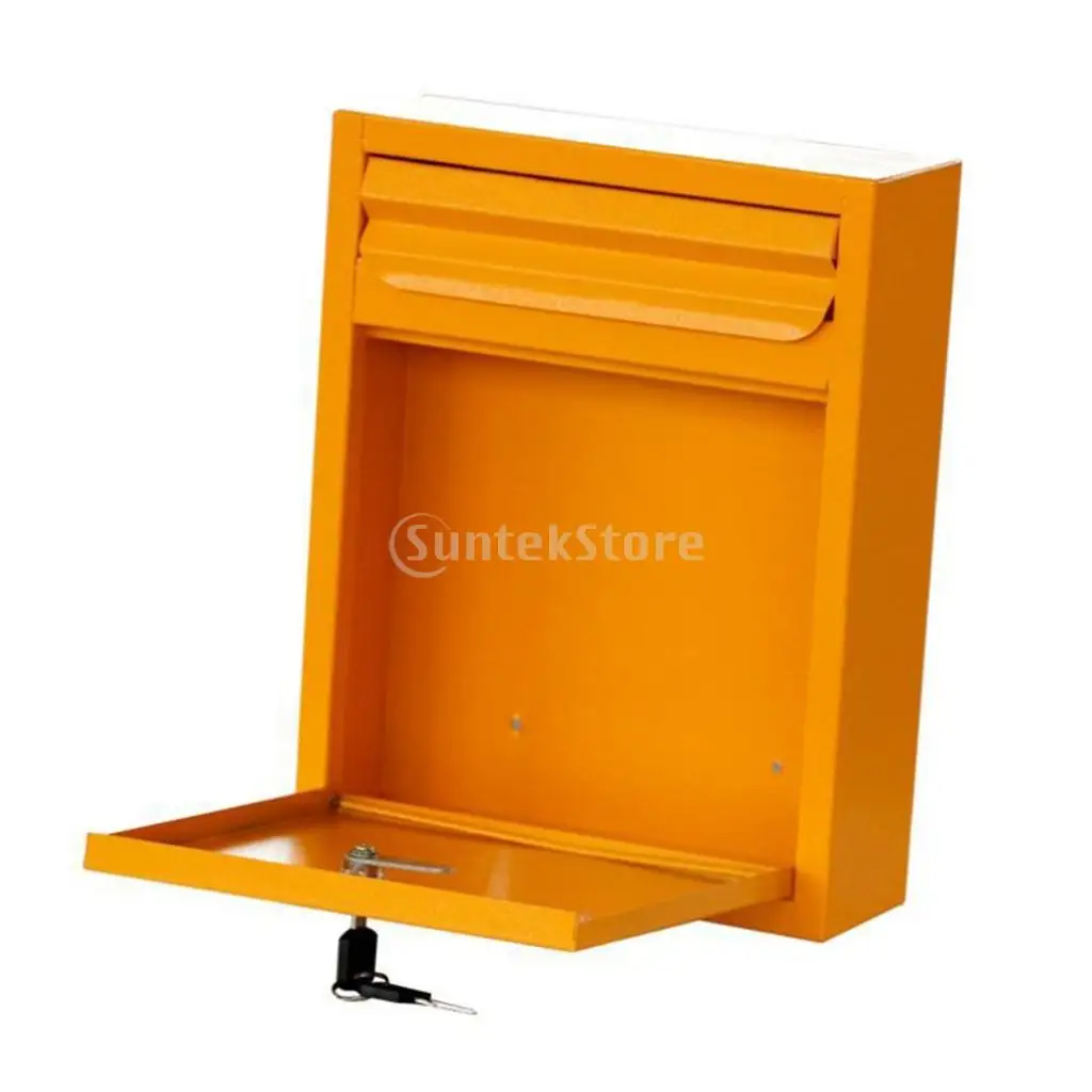 LOCKABLE OUTSIDE LETTERBOX LETTER POST MAIL BOX POSTBOX WITH KEYED LOCKSET, WALL MOUNTED, RURAL SECURITY MAILBOXES