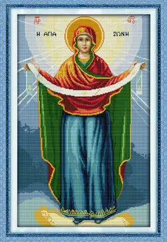 

Religious belief(3) Printed on Canvas DMC Counted Chinese Cross Stitch Kits printed Cross-stitch set Embroidery Needlework
