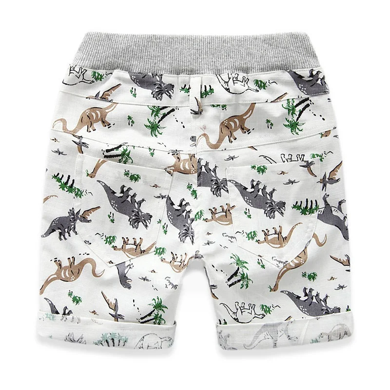 Летние свободные От 2 до 7 лет для мальчиков, шорты для мальчиков, детская пляжная одежда, штаны с рисунком динозавра для мальчиков, новые спортивные штаны с рисунком