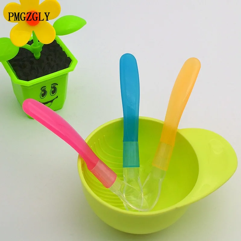

Baby Utensils Soft Silicone Feeding Spoon Baby Spoon Safety Tableware Infant Learning Spoons Anti-aging Non-sticky Spoon