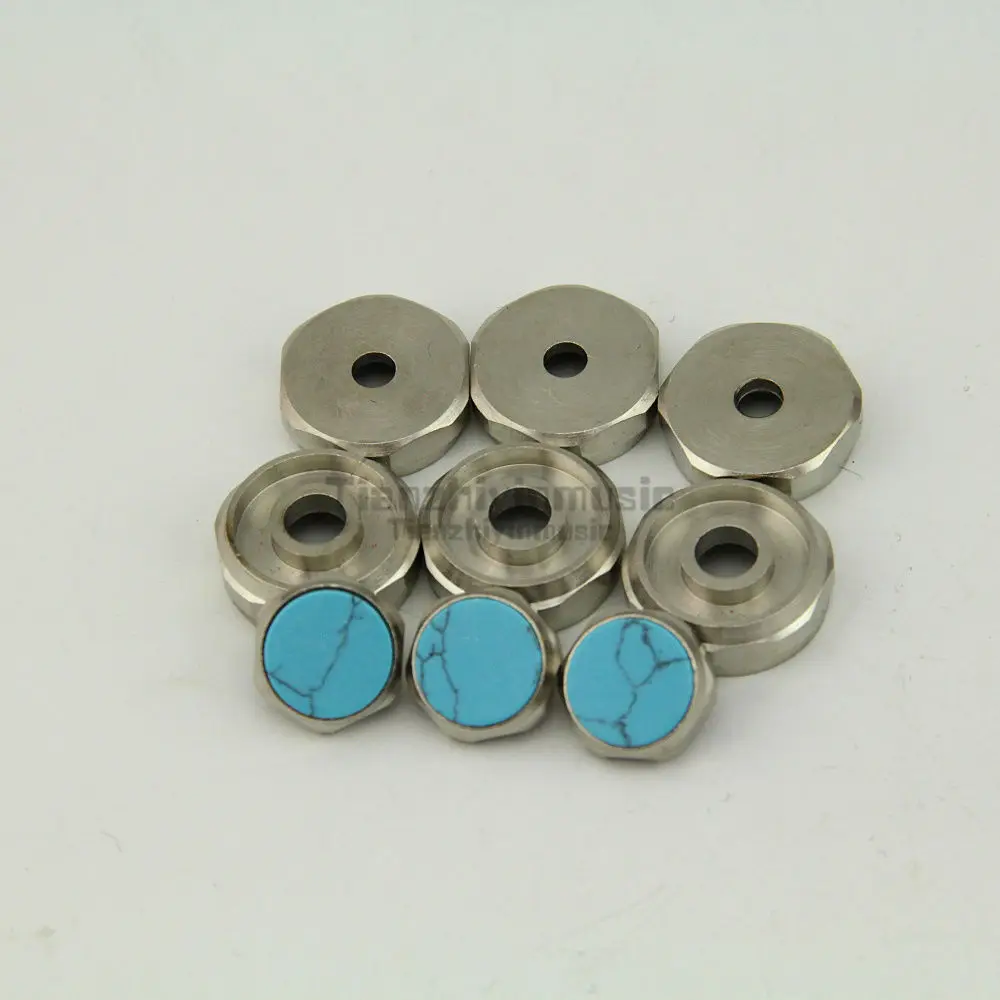 

Trumpet Repair Parts Top Valve Cap /Finger Button/Stem/Bottom Valve Cap 1set