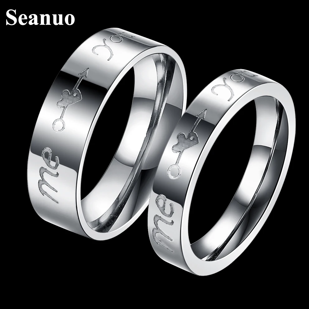 seanuo unique cupids arrow stainless steel valentines day couple ring fashion infinity love wedding engagement women men rings - Mens Wedding Rings Unique seanuo unique cupids arrow stainless steel valentines day couple ring fashion infinity love wedding engagement women men rings - Mens Wedding Rings Unique