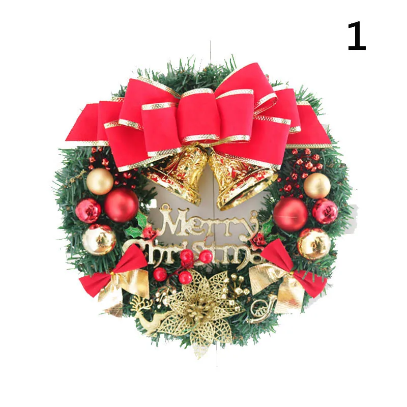 

Christmas Wreath Artificial Greenery Spruce Wreathes Decorative Wreath Xmas Ball Gift Box Hogard