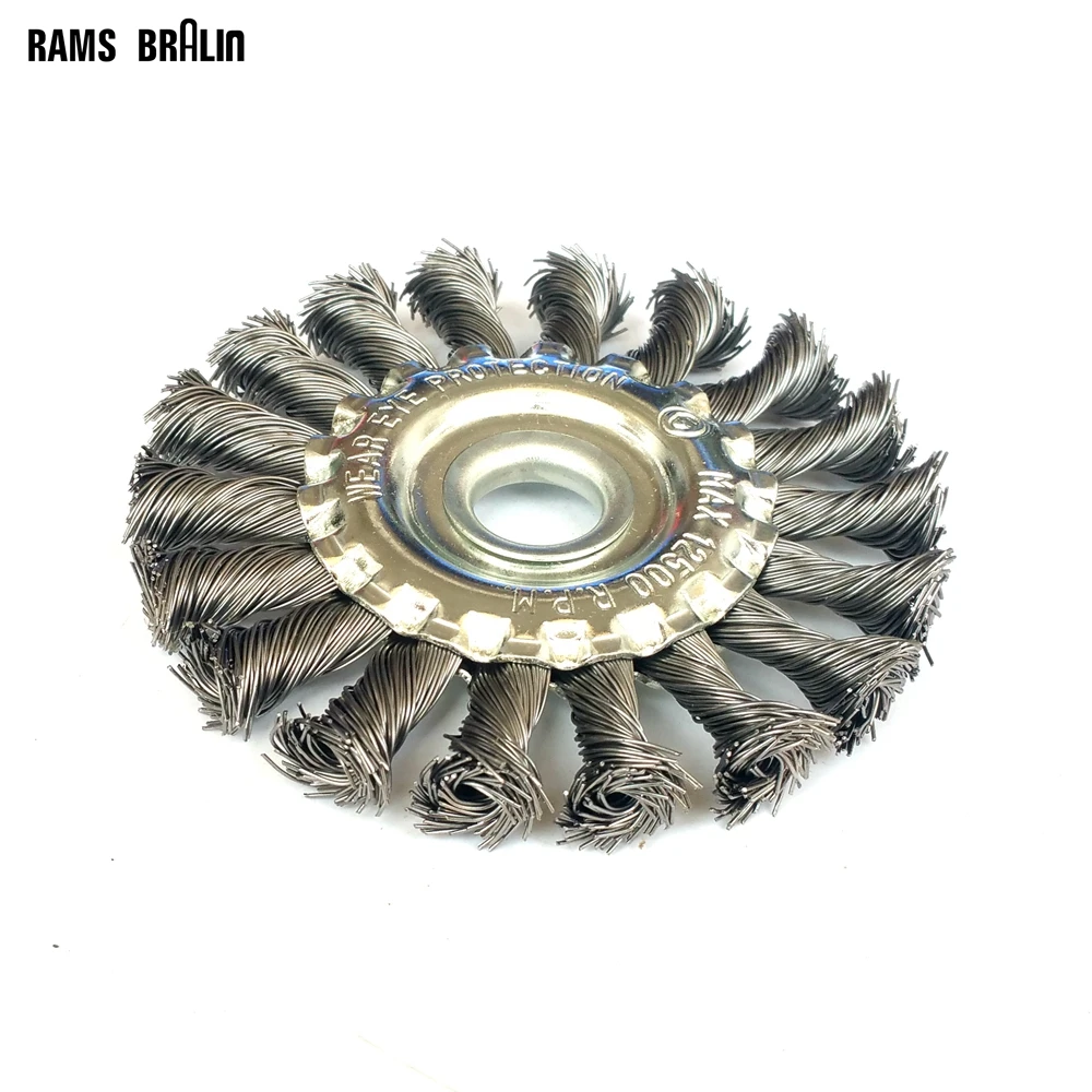 Buy 4" Knot Steel Wire Wheel Flap Brush Pipeline