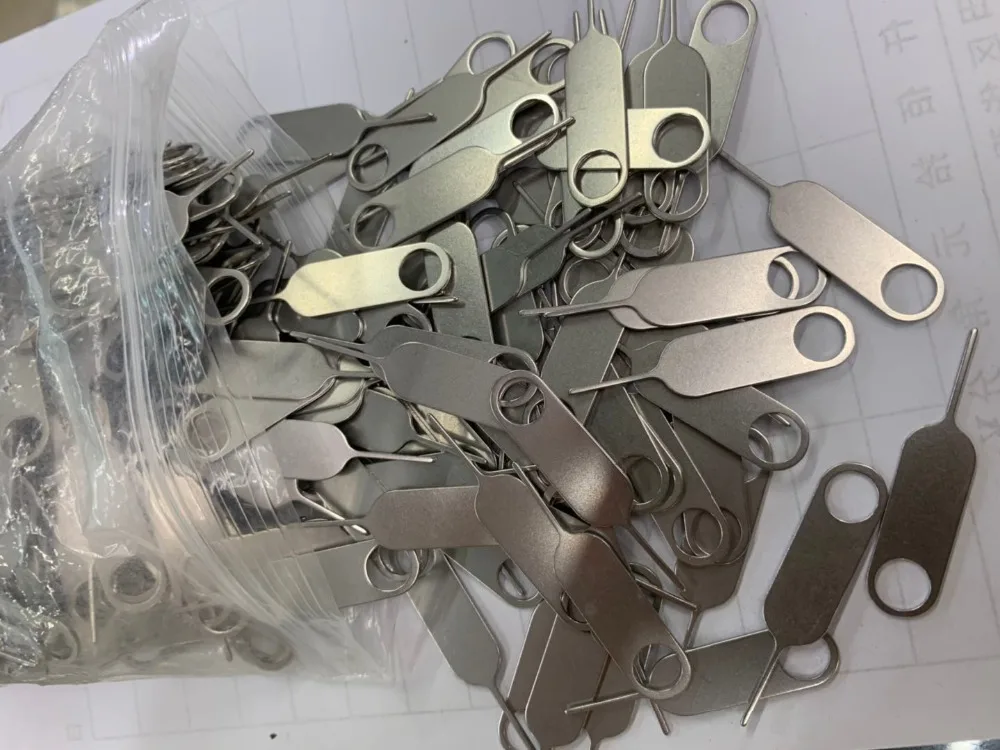 

100pcs/lot SIM Card Tray Removal Remover Eject Pin Needle Key Tool For iPhone 7 6S 6 Plus 5 5S SE 5C 4 4S