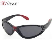 RILIXES солнцезащитные очки для детей Детская безопасность покрытие Мода Человек-паук для детей UV400 очки оттенки