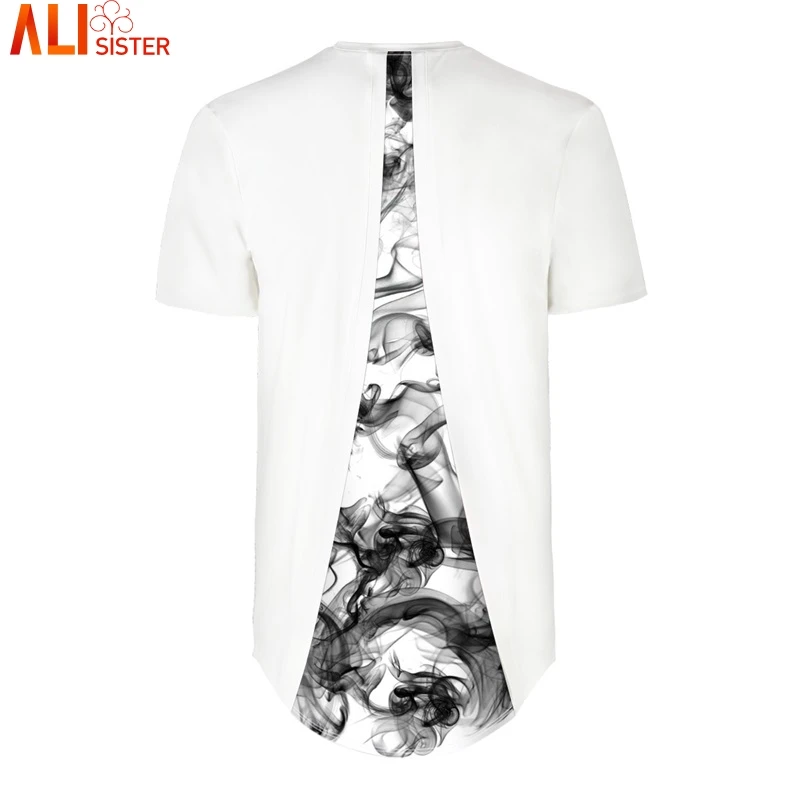 Alisister 2019 verano estilo blanco T camisa 3d fumar de los hombres T camisa para Hombre de la calle Hip Hop hombre Tee Tops Alisister 2019 verano estilo blanco T camisa 3d fumar de los hombres T camisa para Hombre de la calle Hip Hop hombre Tee Tops