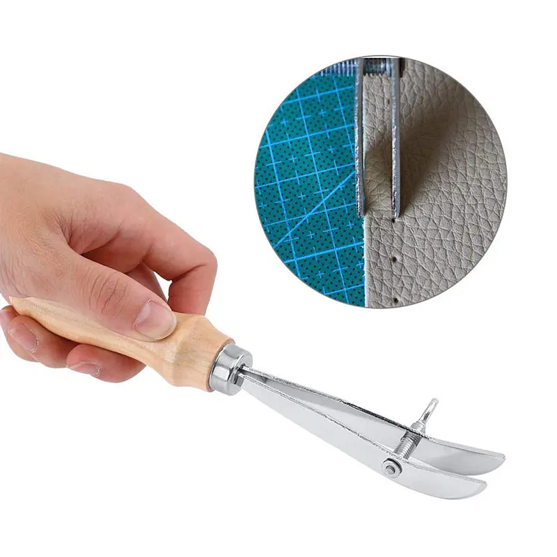 Leather Craft Tools Adjustable Leather Edge Creaser Skiving Tool Handmade DIY Stainless Steel For Leather Craft DIY/Leather Making