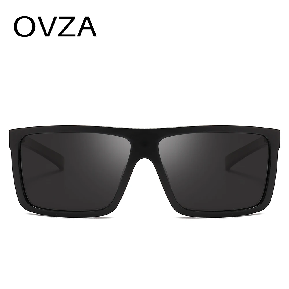OVZA, мужские солнцезащитные очки, поляризационные, плоский верх, солнцезащитные очки,, фирменный дизайн, для вождения, солнцезащитные очки, мужские, высокое качество, прямоугольные, стиль