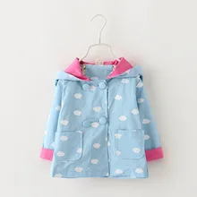 2016 new autumn and winter warm baby girl trench long sleeve hooded girls winter coat double