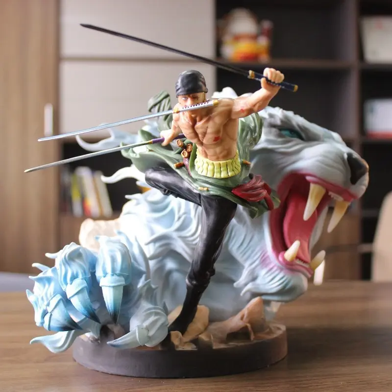 Аниме one piece Roronoa Zoro Fighting Tiger Ver. ПВХ Фигурки Коллекция Модель игрушки