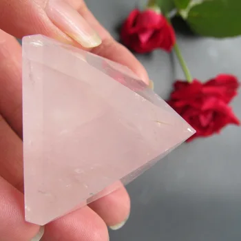 

3# Fashion Energy Healing Feng Shui Egypt Egyptian Crystal Clear Rose Quartz Pyramid Ornament Home Decor Living Room Decoration