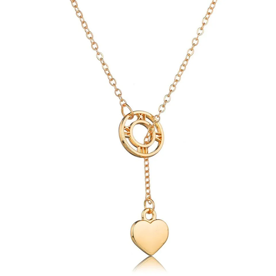 Модное женское золотое ожерелье с кулоном для свадебной вечеринки, романтическое ожерелье с кулоном, ювелирные изделия для женщин, свадебные ювелирные изделия, 21 дизайн - Окраска металла: N0219