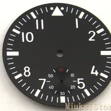 Goutent 38,9 мм часы с черным циферблатом fit parnis мужские комплект часов для приблизительный срок поставки: 6498 Чайка st36 часовой механизм