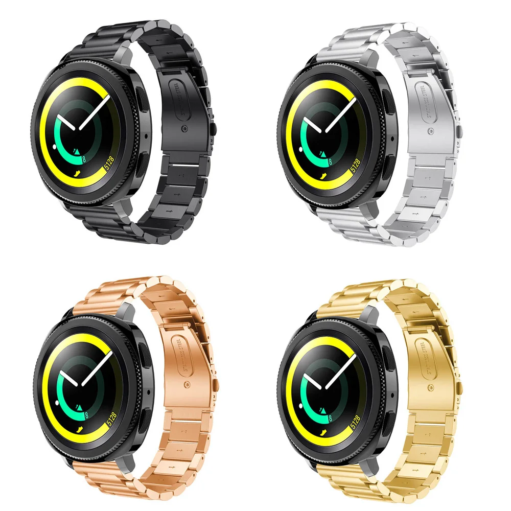 Роскошный ремешок из нержавеющей стали для samsung gear Sport SM-R600 20 мм металлические умные часы Бизнес Замена Браслет ремешок для часов