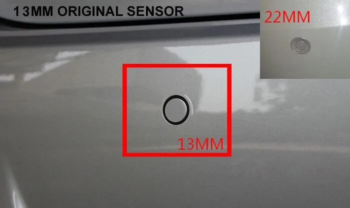 Автомобильный светодиодный датчик парковки 8 парктроник 13 мм плоский автомобильный детектор 4 задних+ 4 передних датчика парковки черный, белый, серебристый