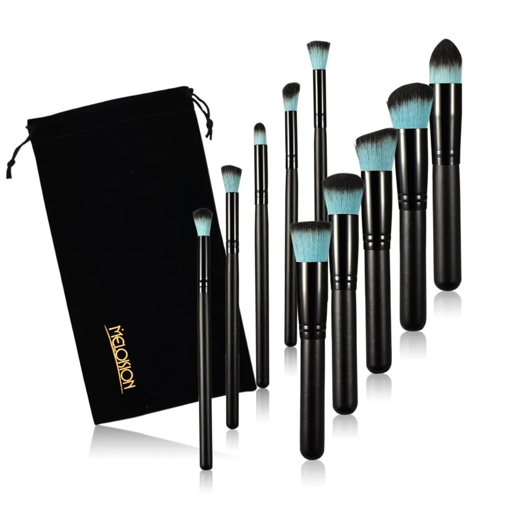 

Набор кистей для макияжа Pincel Maquiagem, пудра, кисть для глаз, полный комплект, косметические инструменты с кожаным чехлом, тени для век, сумка для губ