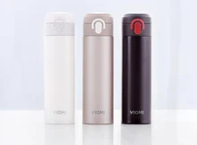 Original Xiaomi VIOMI Garrafa Térmica Copo Copo Vazio Em Aço Inoxidável 24 Horas Flask Garrafa de Água Garrafa Térmica Copo 480 ML Única Mão ON/Fechar