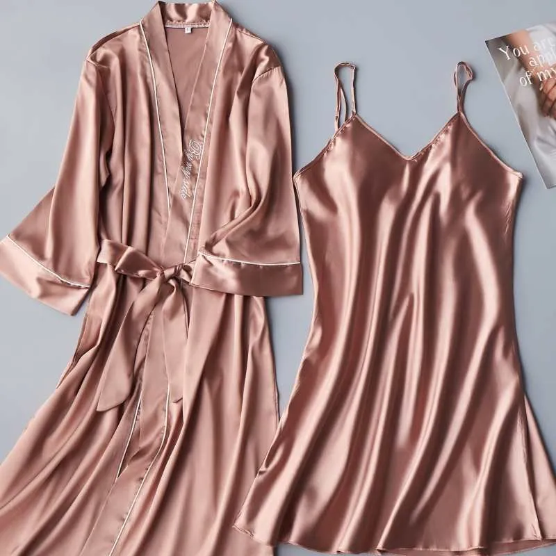 Комплект из 2 предметов, женская ночная рубашка, летняя Пижама размера плюс, женская пижама, сексуальная женская шелковая ночная рубашка без рукавов с цветочным рисунком, одежда для сна - Цвет: style 8