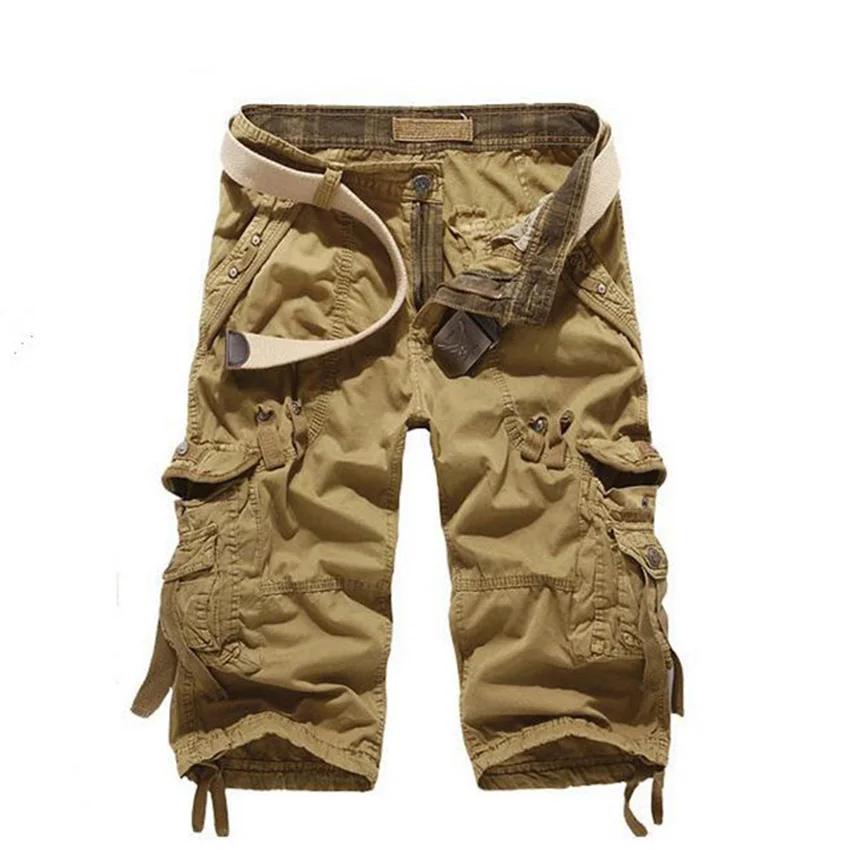 Уличная одежда 29-40 модные брюки-карго мужские повседневные свободные мужские Джинсы Летние Стильные брюки до колена Мужские