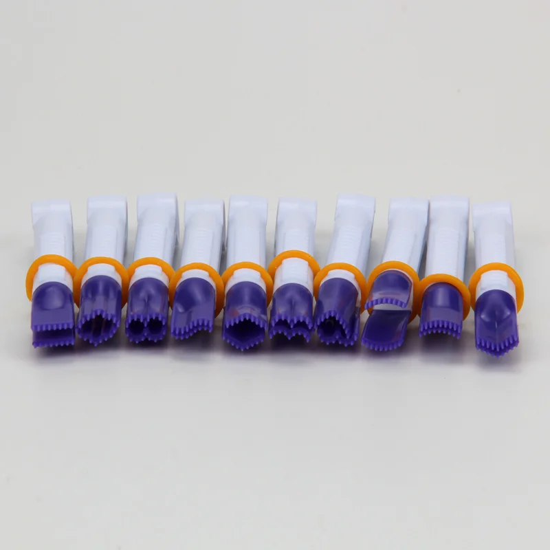 (4 компл./лот) Бесплатная доставка FDA высокое качество Пластик 10 шт. Малый Размеры Clipper разнообразие Форма с зубами HB0351B