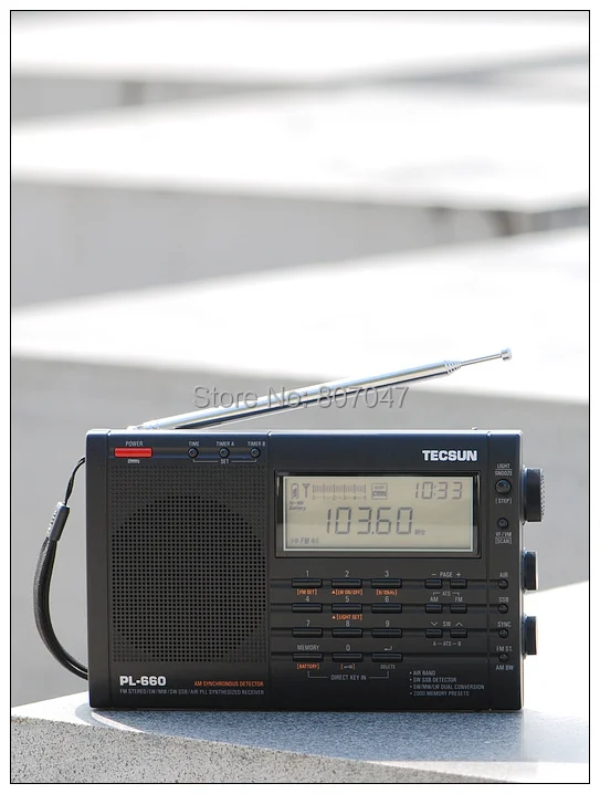 TECSUN PL680 PLL World Band ресивер FM-стерео MW LW SW SSB AIR Band Черный