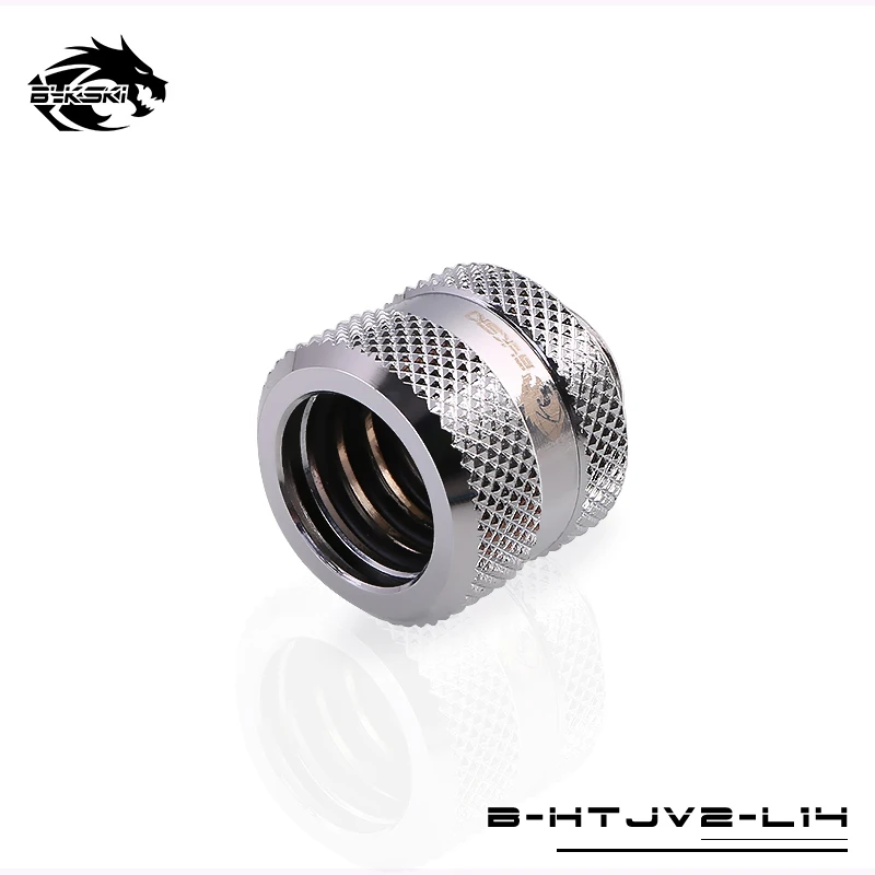 BYKSKI фитинг для жесткой трубки OD12mm/OD14mm/OD16mm ручной компрессионный медный фитинг G1/4' использовать для PMMA/PETG жесткости трубки - Цвет лезвия: Silver