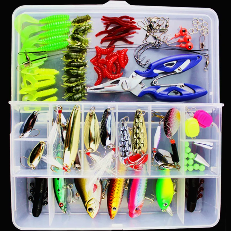 Gobesty Fishing Lure Set Fishing Lure Making Kit Fishing Gifts for Men with Fishing Tackle Box VIB Topwater Diving Floating Lures Soft Lure Set Plastic Worms Single Hooks Frogs Gobesty Fishing Lure Set Fishing Lure Making Kit Fishing Gifts for Men with Fishing Tackle Box VIB Topwater Diving Floating Lures Soft Lure Set Plastic Worms Single Hooks Frogs