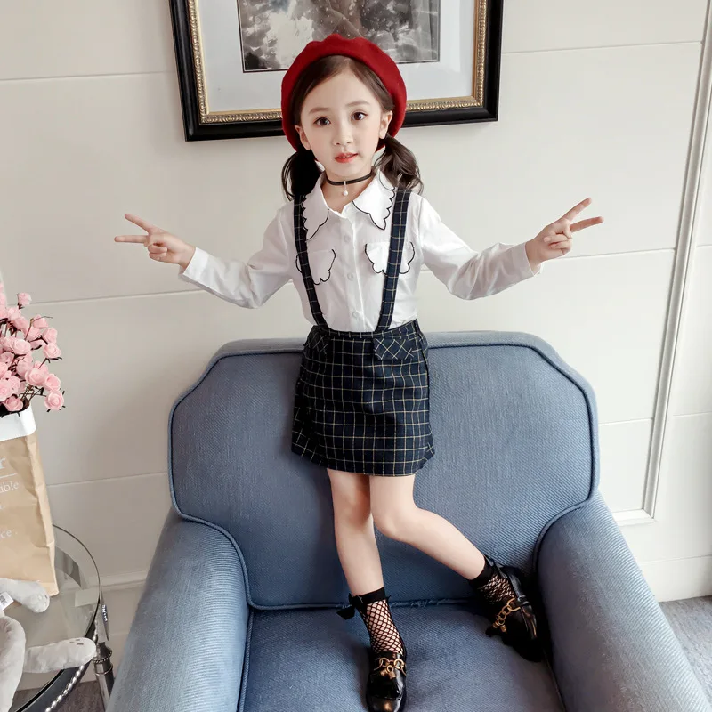 

Girls' straps, skirts, autumn, 2018 new type of Joker lattice skirt, Korean version baby dress, little girl dress CK296