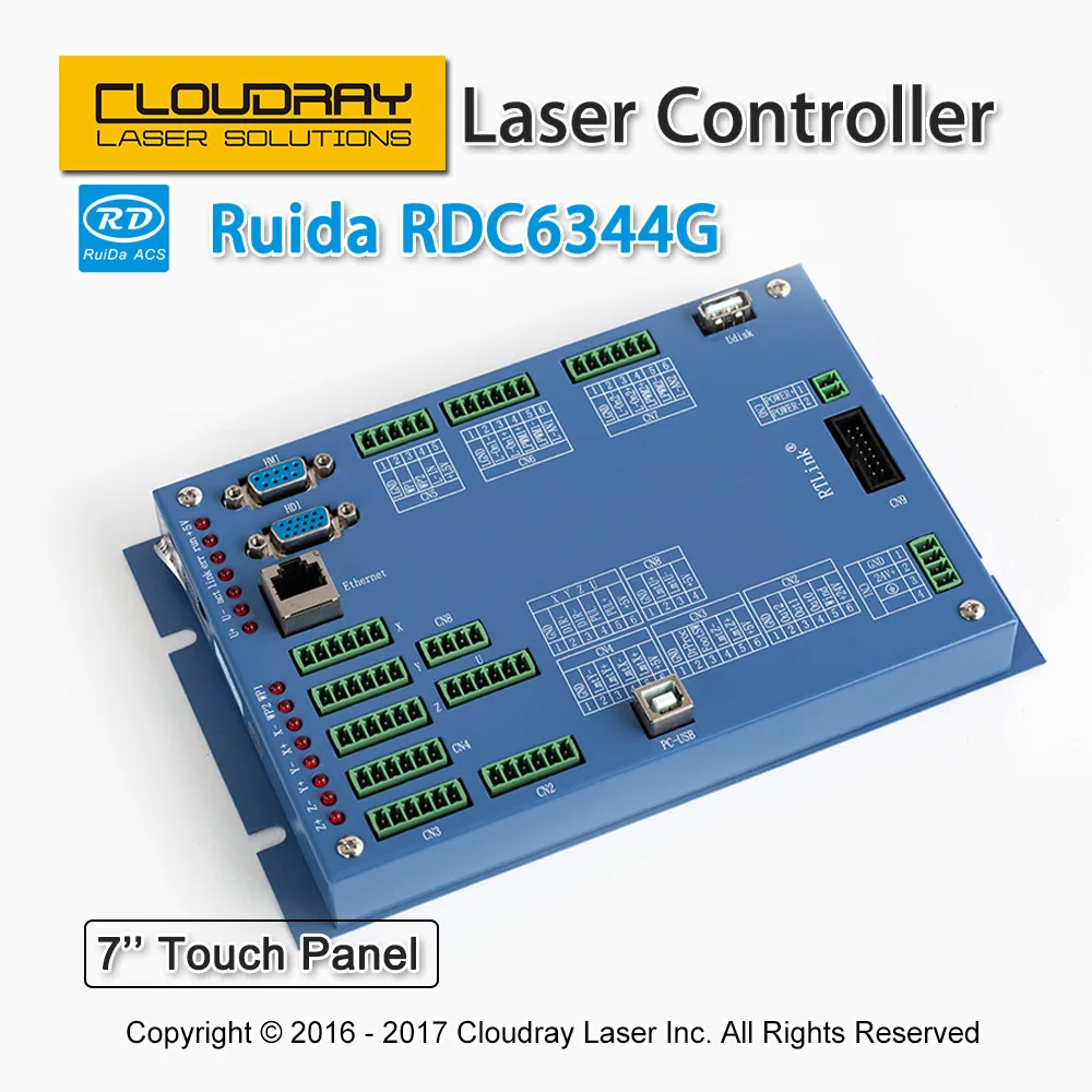 Cloudray Ruida RD RDC6344G " сенсорная панель Co2 лазерный DSP контроллер для лазерной гравировальная и режущая машина RDC DSP 6344G