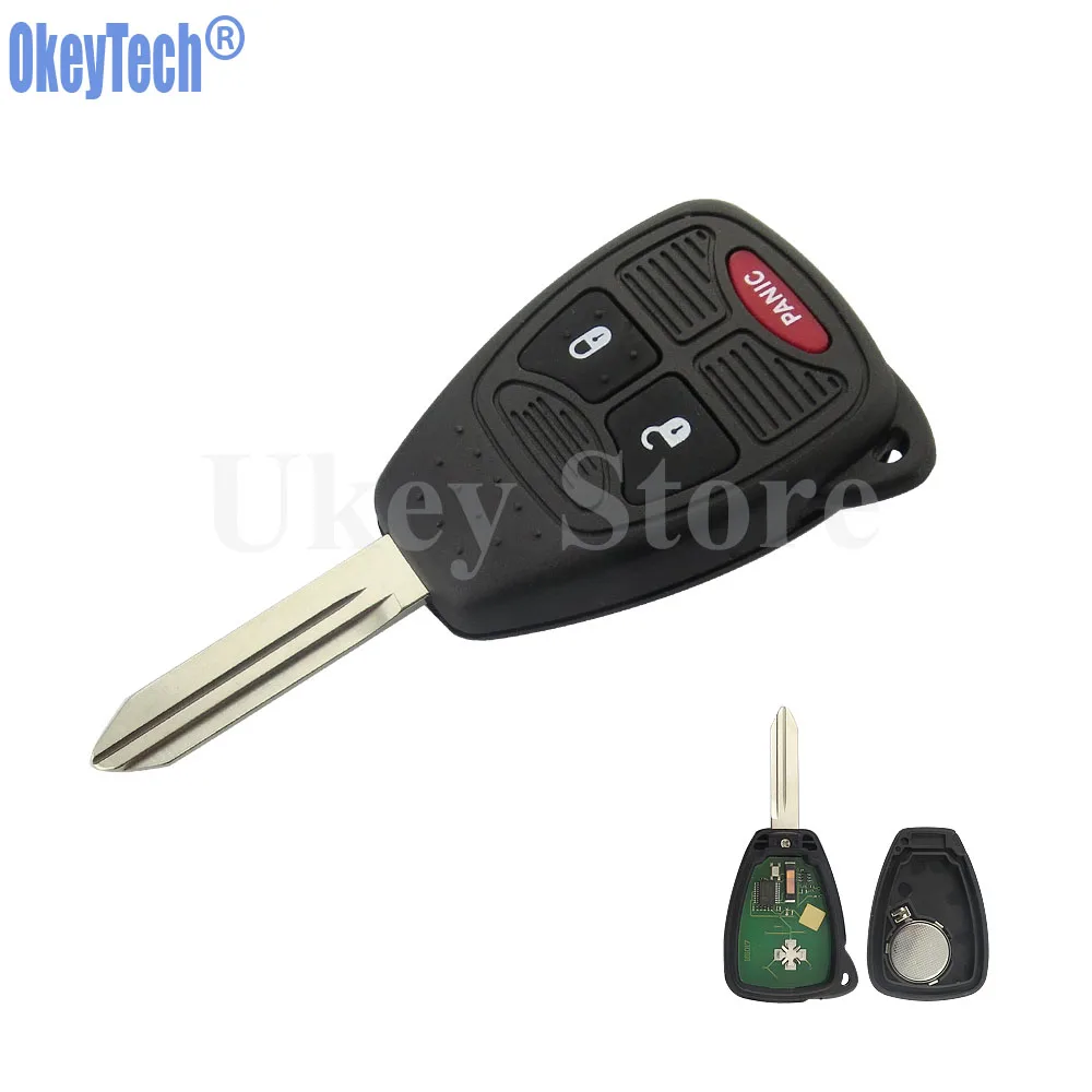 

OkeyTech 315Mhz ID46 Chip 2+1 3 Buttons Car Replacement Remote Key Uncut Blade Fob For Chrysler Dodge Jeep Smart Key