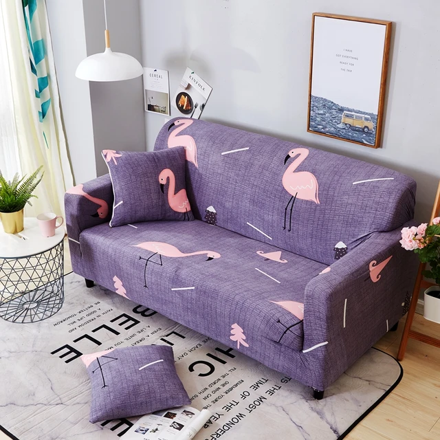 Purple Hot Flamingo Pattern Couch Corner Sofa Covers For Living Room Purple Hot Flamingo Pattern Couch Corner Sofa Covers For Living Room Cartoon Furniture Universal