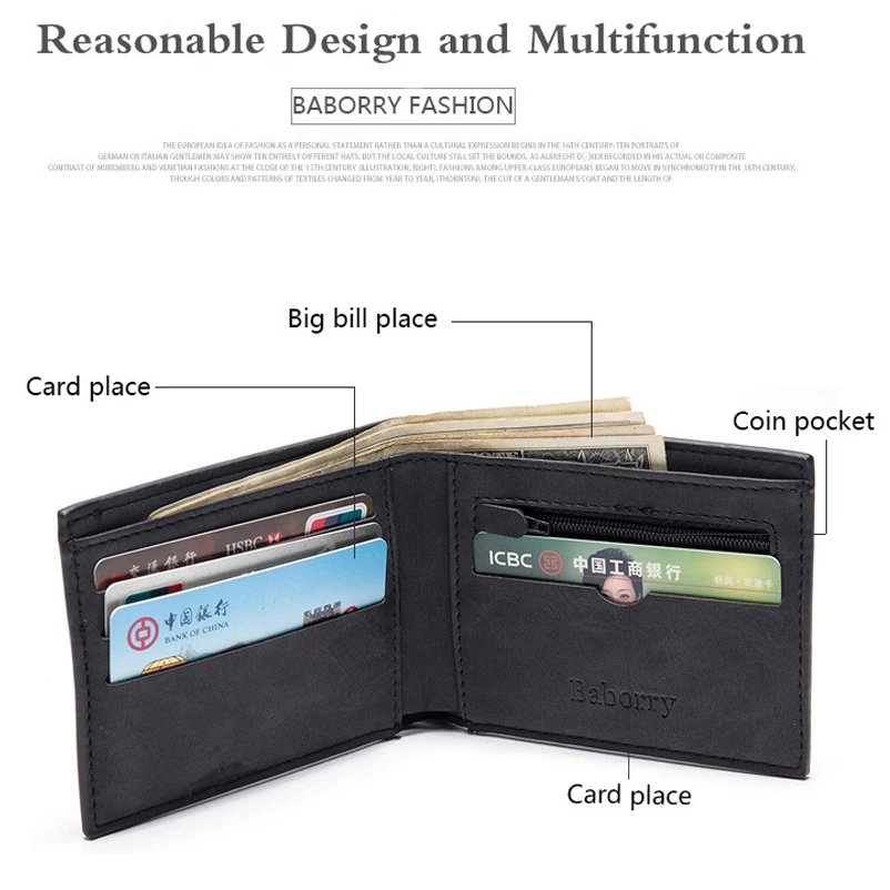 Мужской бумажник наивысшего качества двойной складной простой Повседневный стиль короткий маленький мужской кошелёк