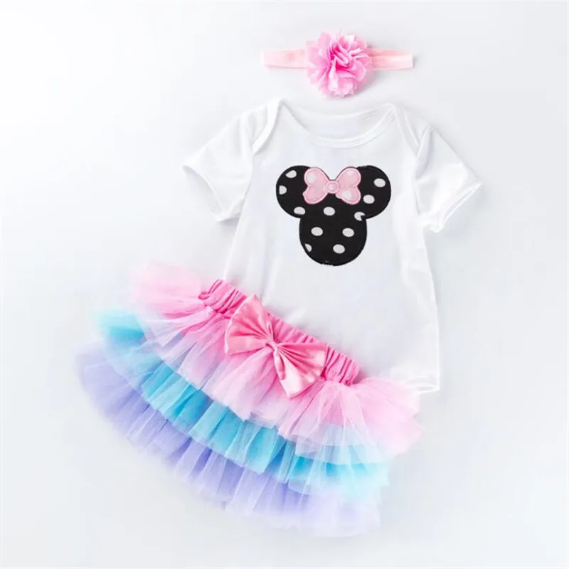 Милое розовое платье для первого дня рождения для маленькой девочки, нарядное платье-пачка, нарядная одежда для малышей, детское платье, одежда для крещения для маленьких девочек 9, 12 месяцев - Цвет: as photo