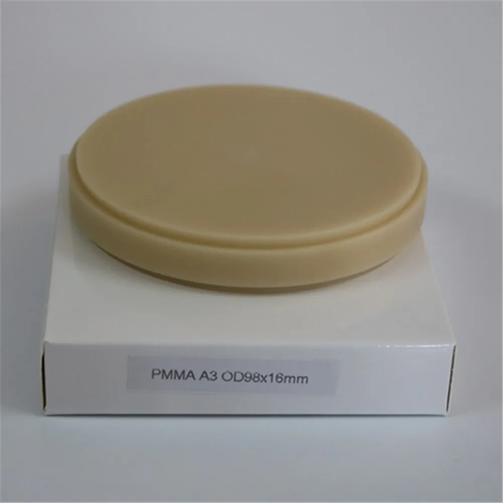 10 шт OD98 * 16 мм A1, A2, A3, прозрачного ПММА материал CAD/CAM диск PMMA блоки