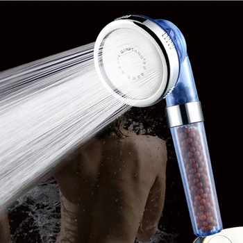 

Shower Head Adjustable 3 Modes High Pressure Stone Stream Handheld SPA Shower Nozzle with Negative Ion Activated Ceramic Balls