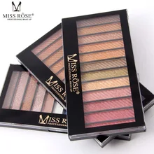 2017 MISS ROSE 12 Colors South America Eye Shadow Like The Flowder And The Butterfly Flying Earth Color Smoked Eye Shadow