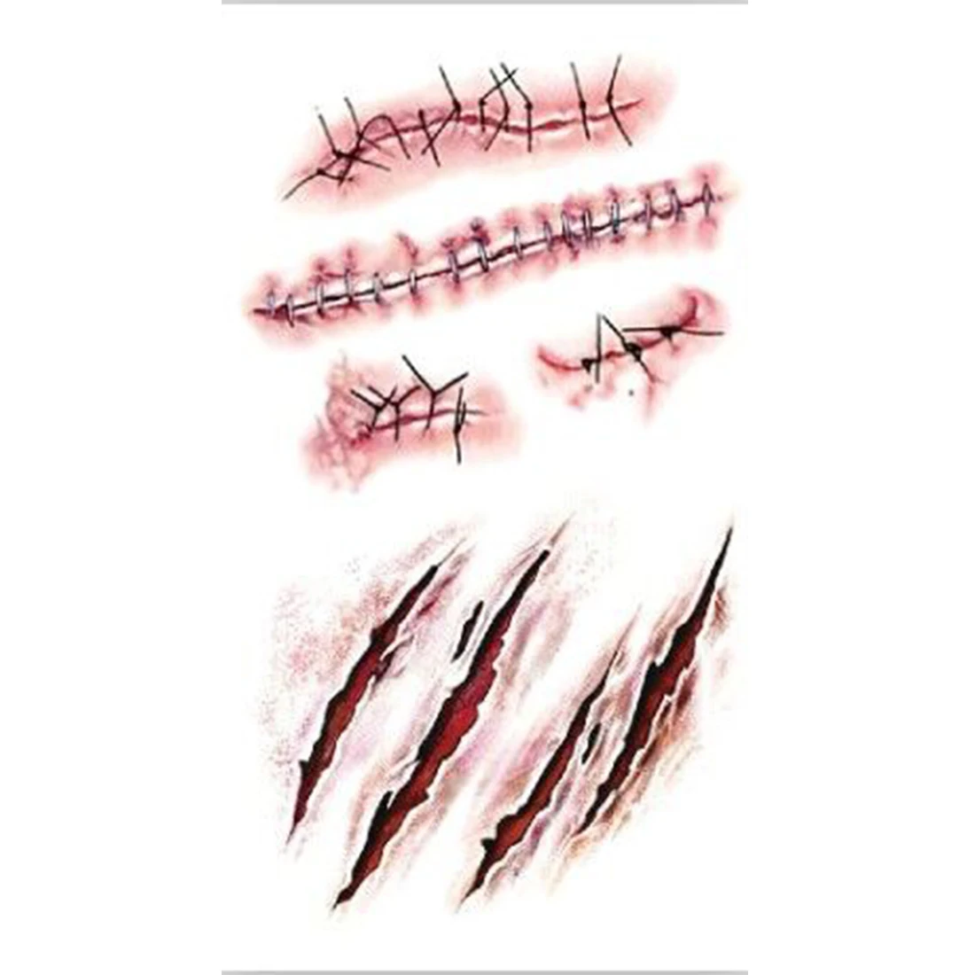 Original Design Waterproof Temporary Fake Scratch Wound Tattoo Sticker