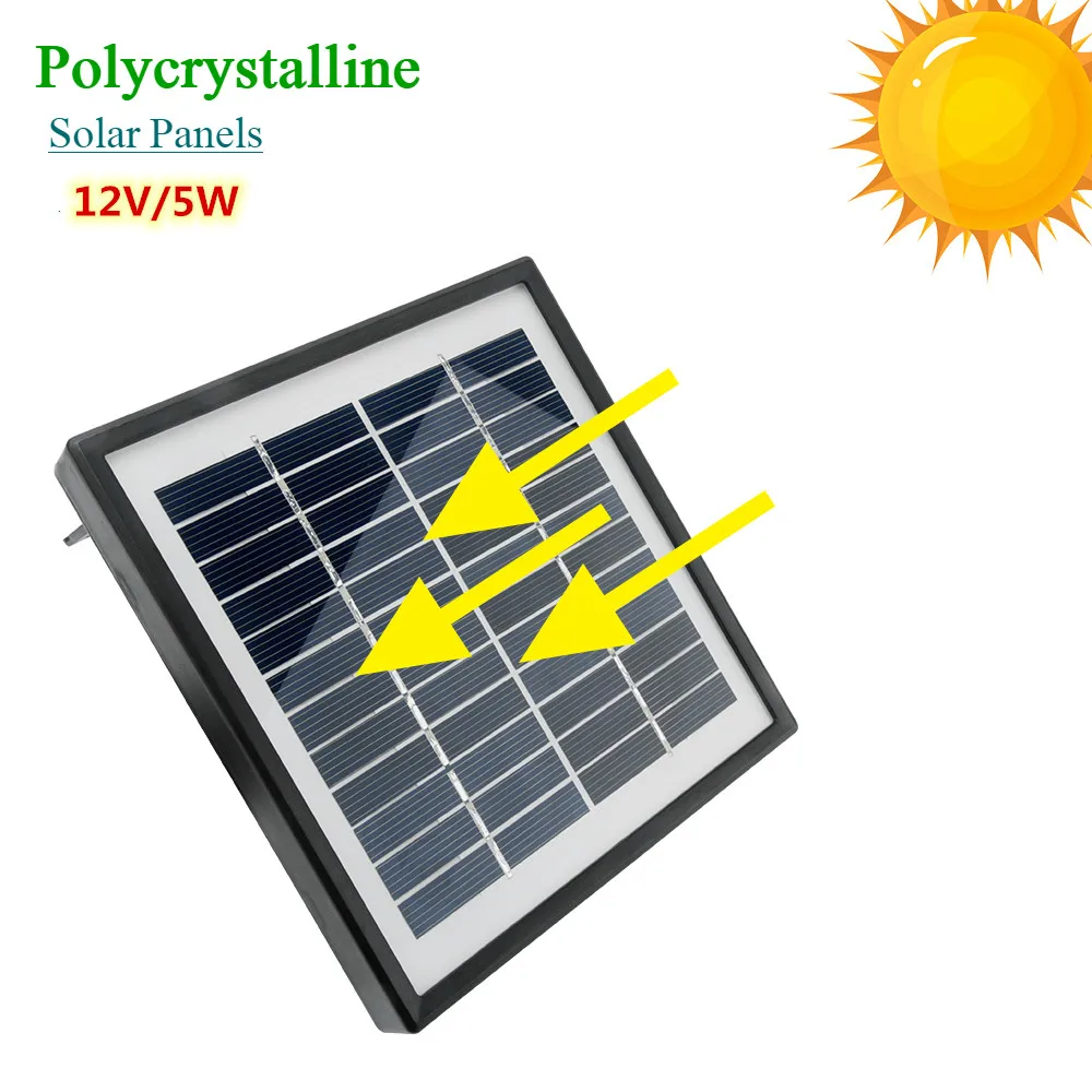 

12V/5W Polycrystalline Silicon Solar Panels Kit Starter for For Battery Cell Phone Charger RV, Camper