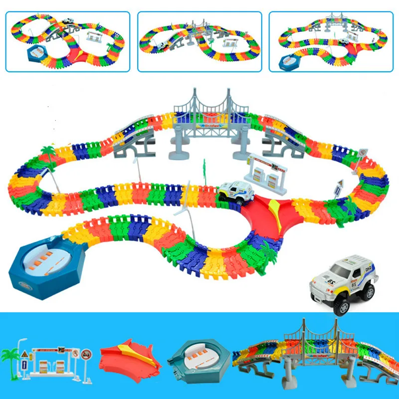 

5.5cm Rail Car DIY Universal Accessories For Magical Track Funny Glowing Race Track Glow In The Dark Toys For Children Boy Grils