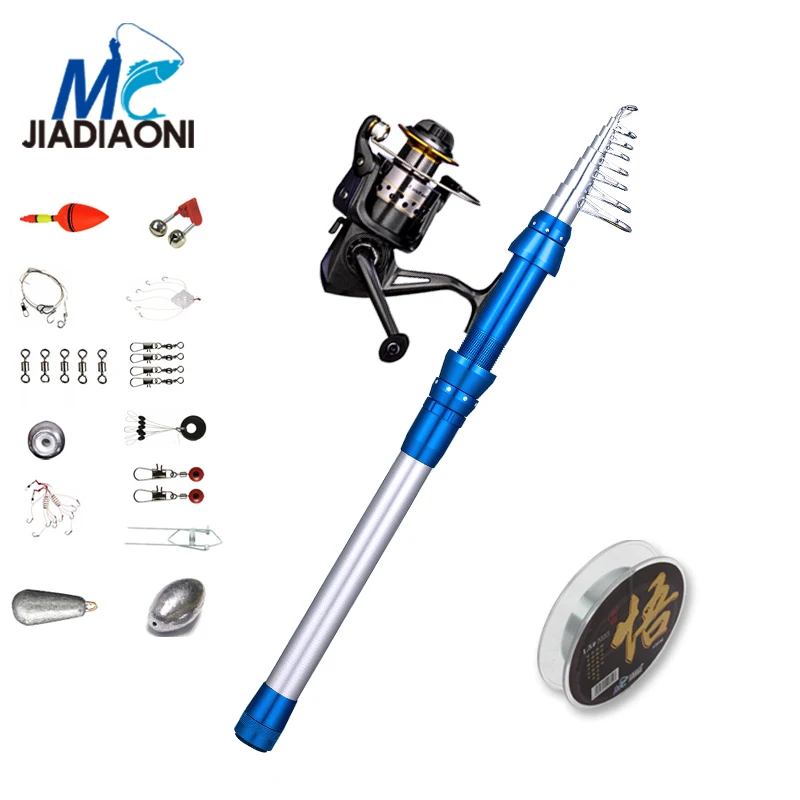 

JIADIAONI 1.8m/2.1m/2.4m/2.7m/3.0m Ocean Telescopic Fishing Rod Set Fly Fishing Spinning Cheap Rod Fishing Tackle
